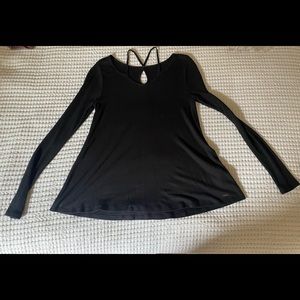 Hollister Long Sleeve Black Shirt - small